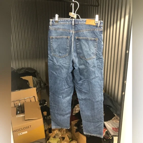 Blue patchwork jeans Monki - Picture 2 of 4